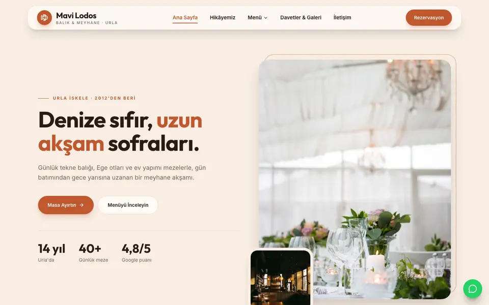 Restoran · Modern şablonu