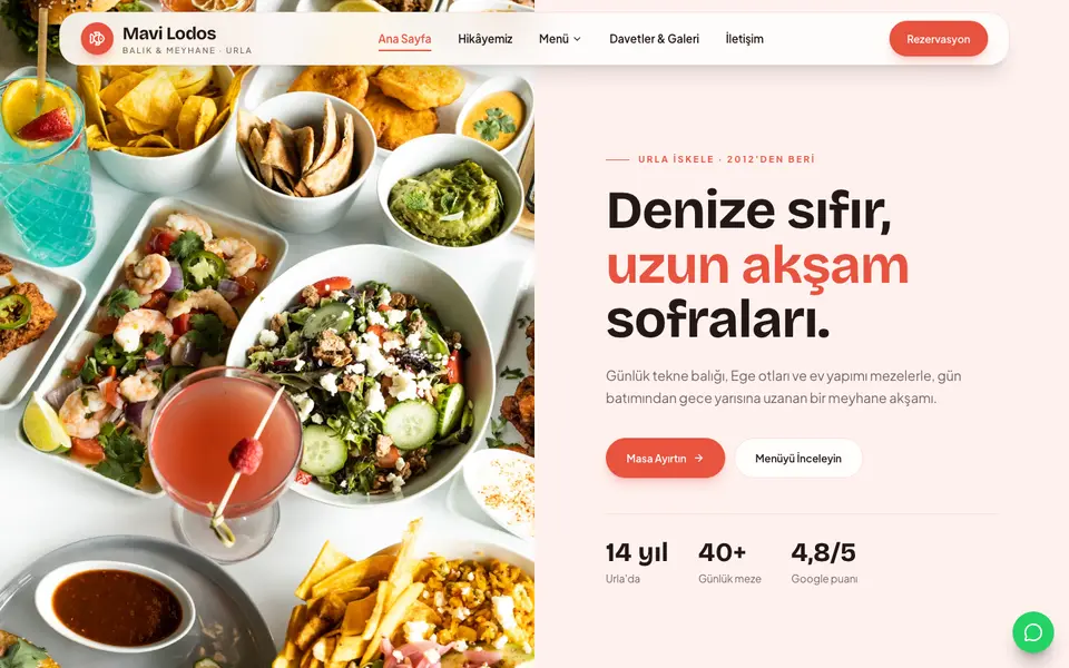 Restoran · Pastel şablonu