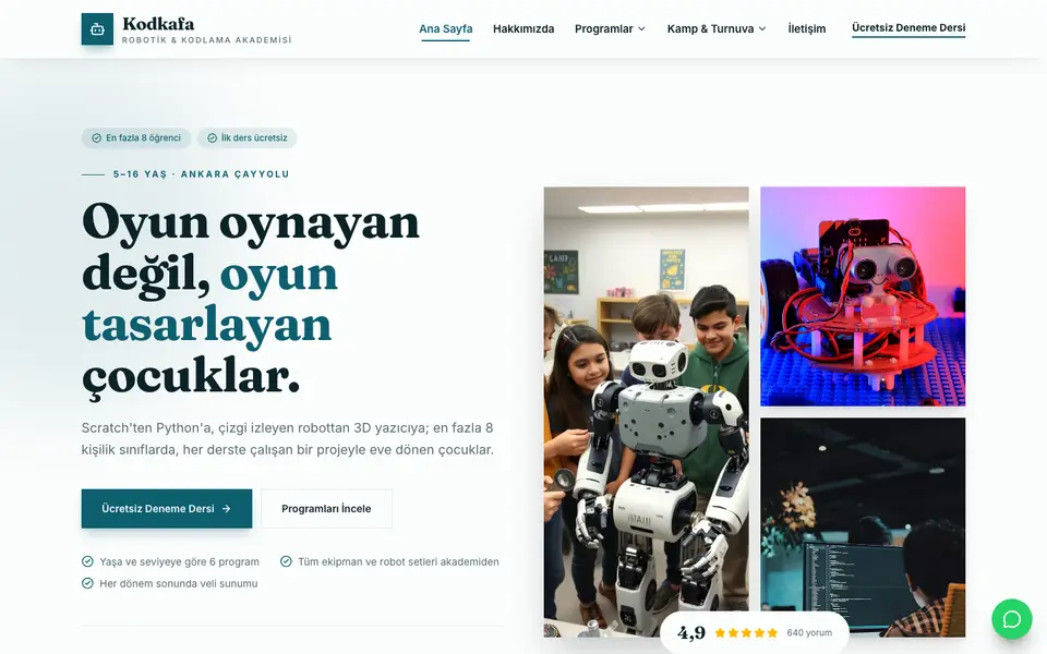Robotik & Kodlama · Atölye şablonu