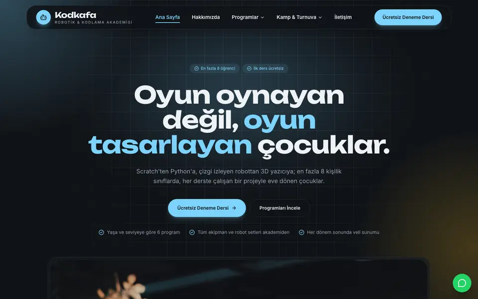 Robotik & Kodlama · Cam şablonu