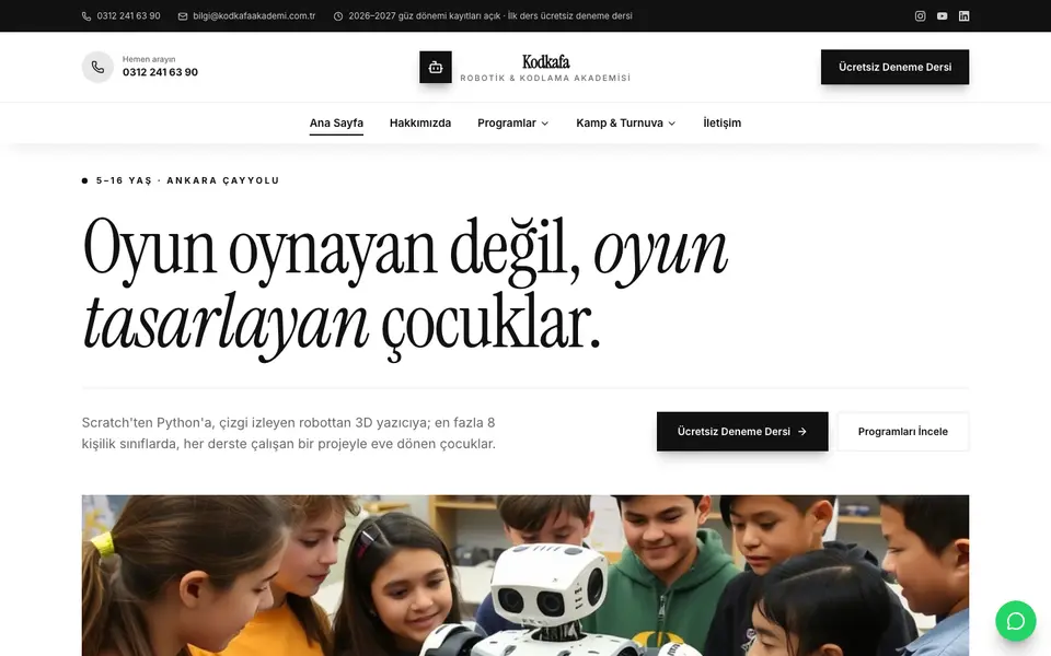 Robotik & Kodlama · Gazete şablonu