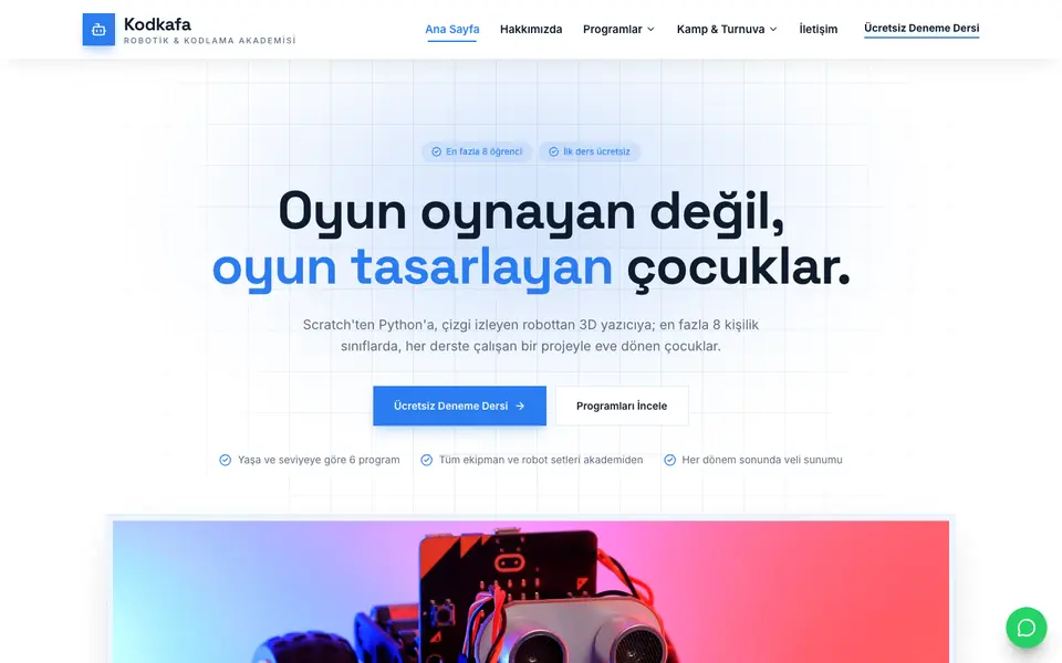 Robotik & Kodlama · Minimal şablonu
