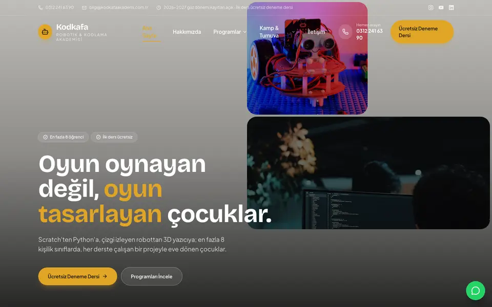 Robotik & Kodlama · Mozaik şablonu