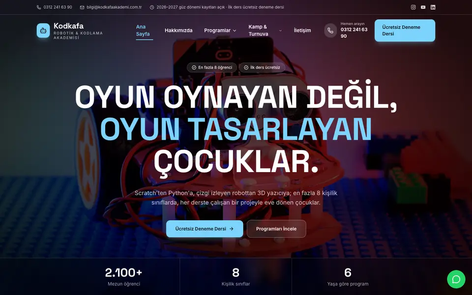 Robotik & Kodlama · Sahne şablonu