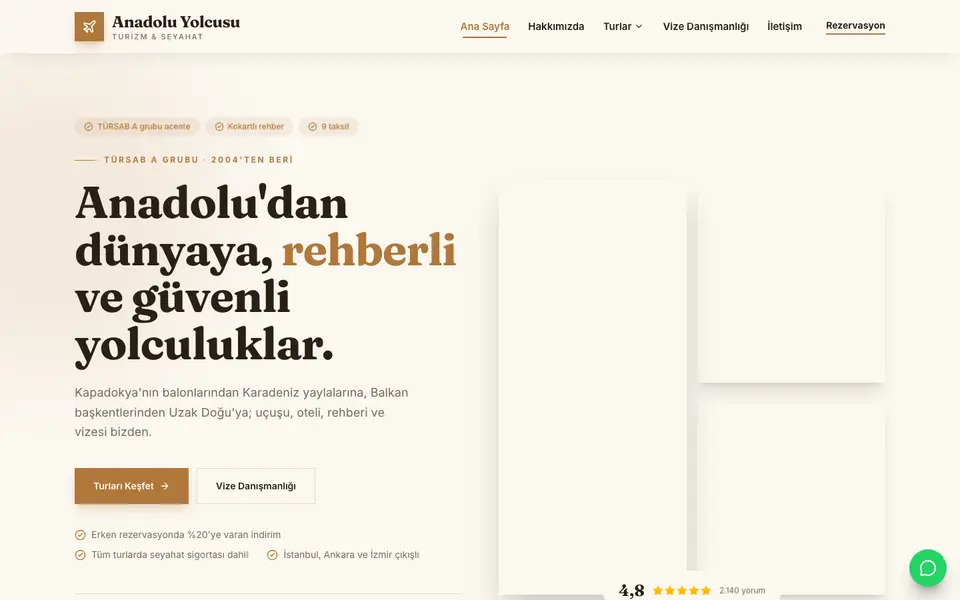 Seyahat Acentesi · Atölye şablonu
