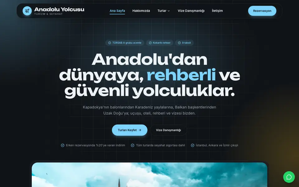 Seyahat Acentesi · Cam şablonu