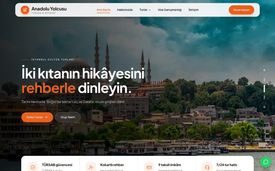 Seyahat Acentesi · Dinamik şablonu