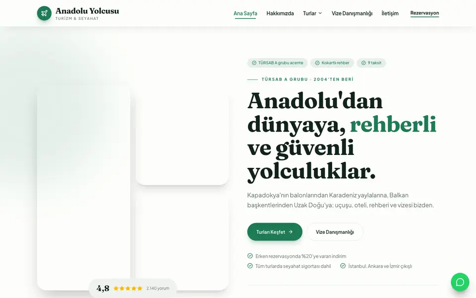 Seyahat Acentesi · Doğal şablonu
