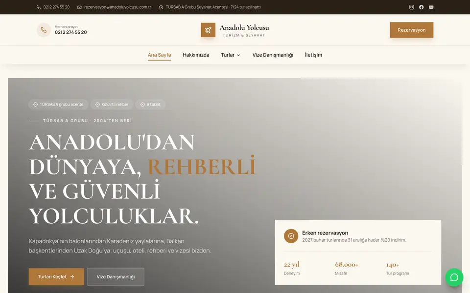 Seyahat Acentesi · Elit şablonu