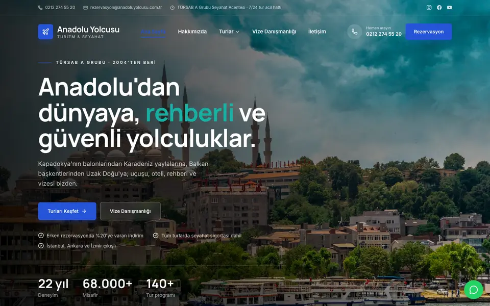 Seyahat Acentesi · Kurumsal şablonu