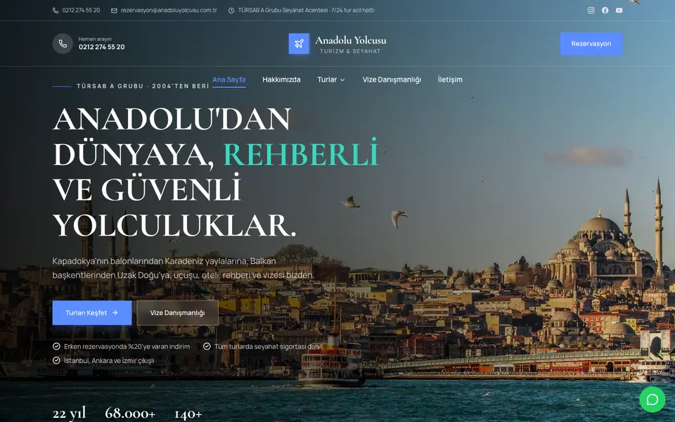 Seyahat Acentesi · Lüks şablonu