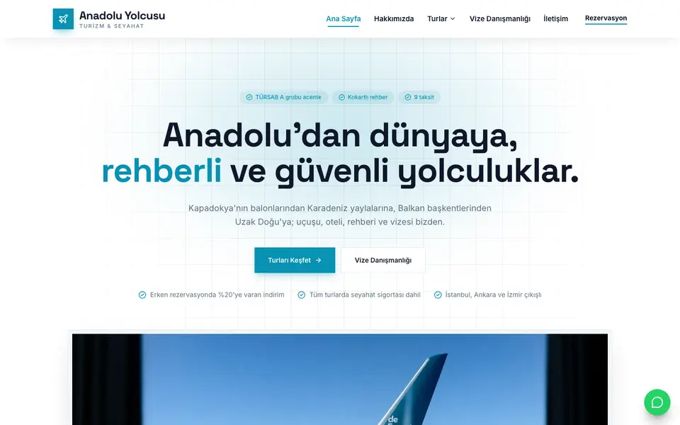 Seyahat Acentesi · Minimal şablonu