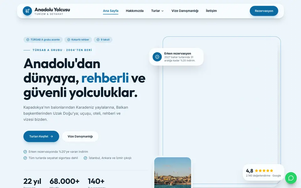 Seyahat Acentesi · Modern şablonu