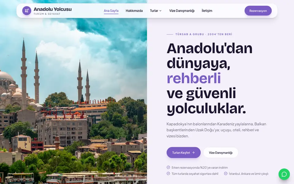 Seyahat Acentesi · Pastel şablonu