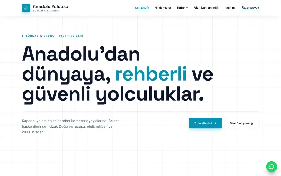 Seyahat Acentesi · Teknik şablonu