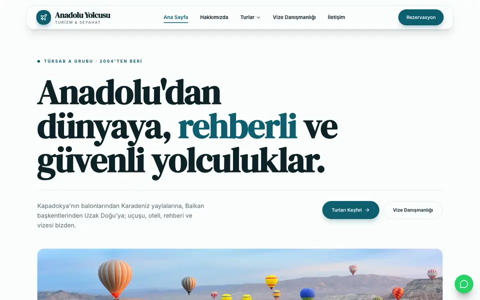 Seyahat Acentesi · Vitrin şablonu