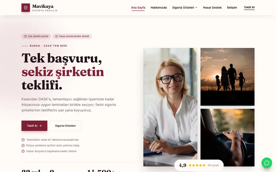Sigorta Acentesi · Atölye şablonu