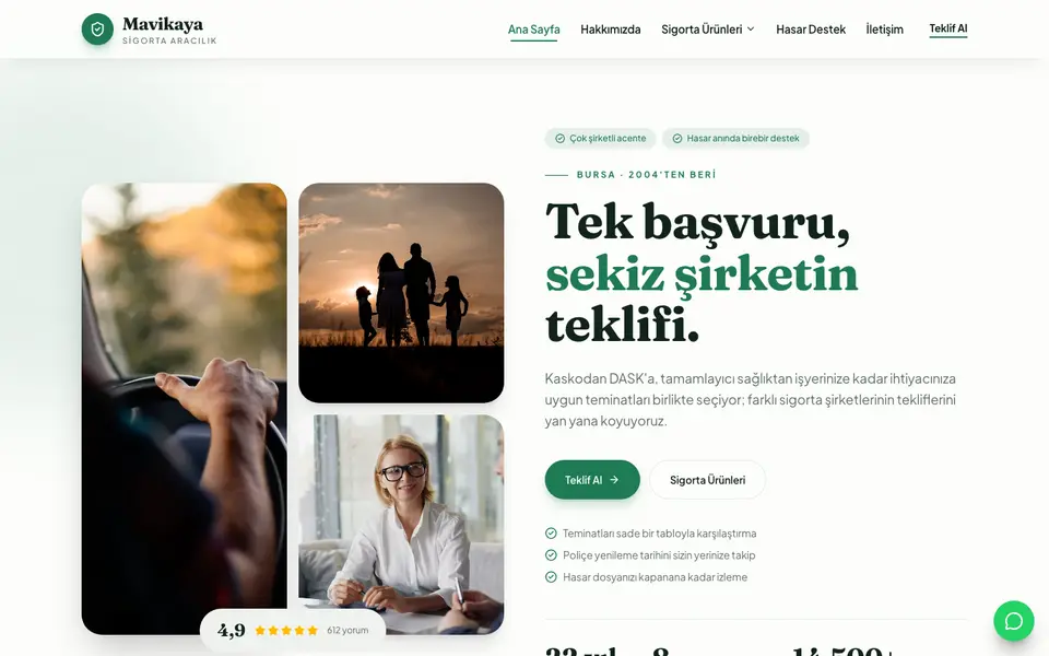 Sigorta Acentesi · Doğal şablonu
