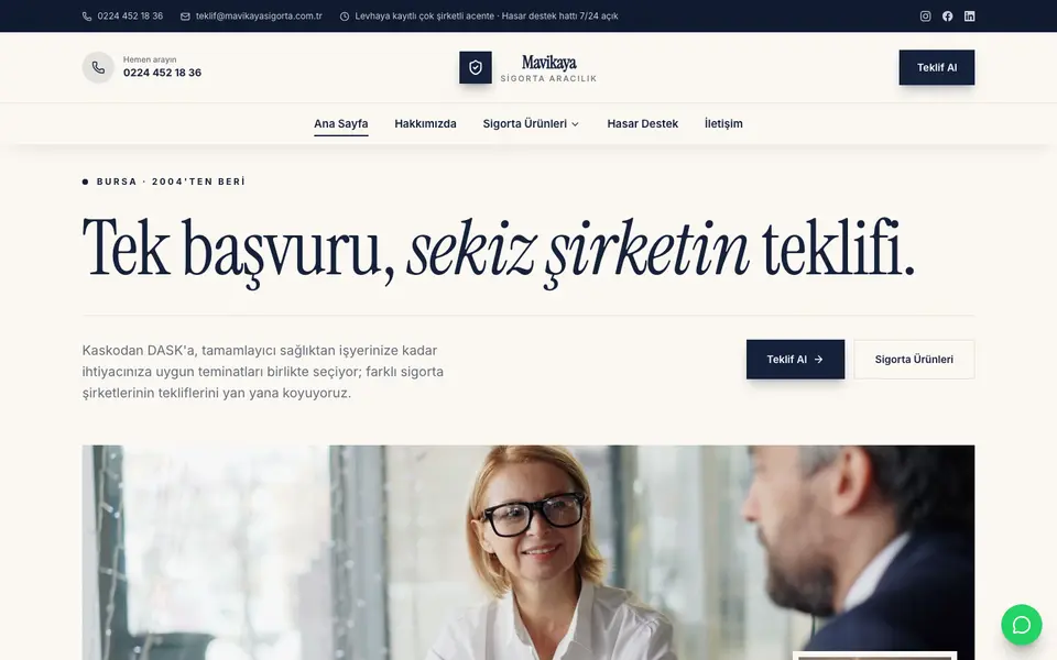 Sigorta Acentesi · Gazete şablonu