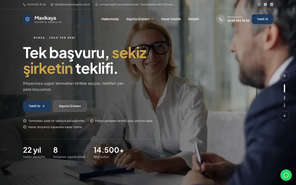 Sigorta Acentesi · Klasik şablonu