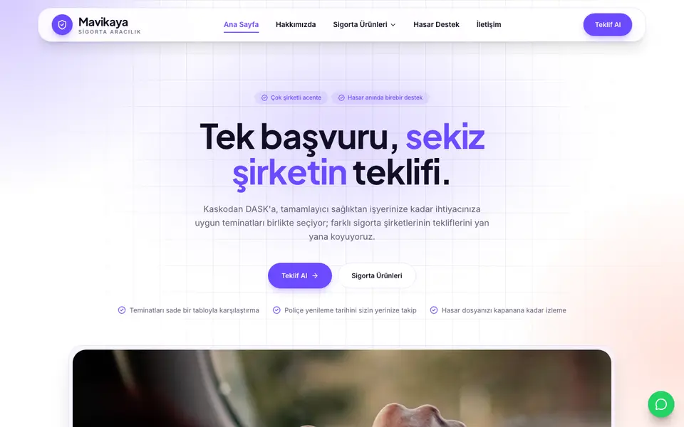 Sigorta Acentesi · Kristal şablonu