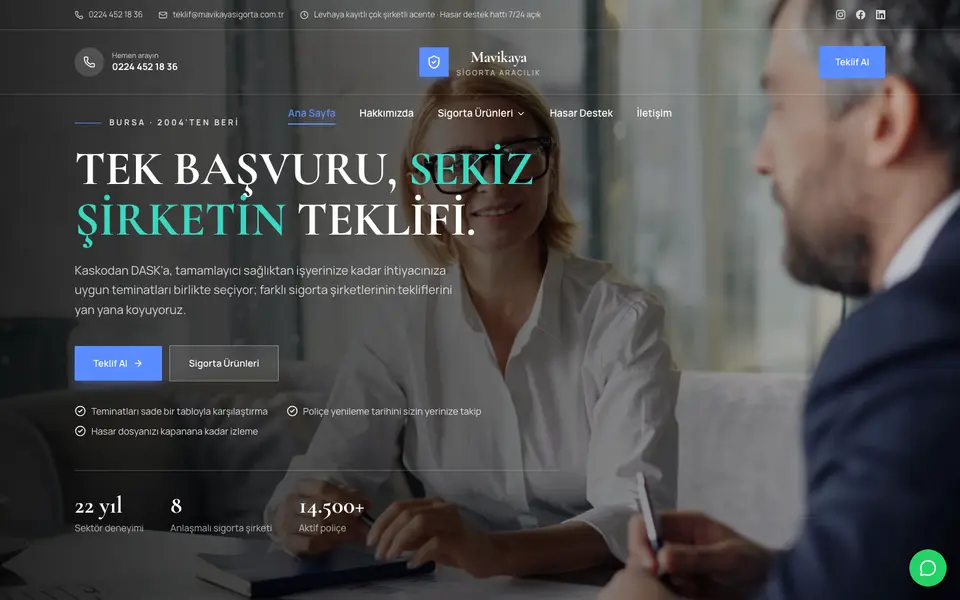 Sigorta Acentesi · Lüks şablonu