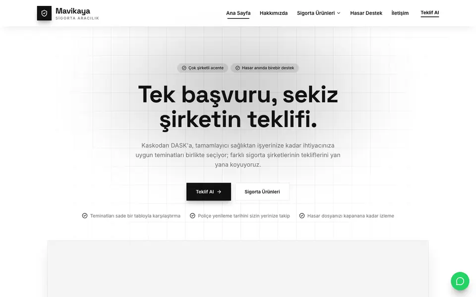 Sigorta Acentesi · Minimal şablonu