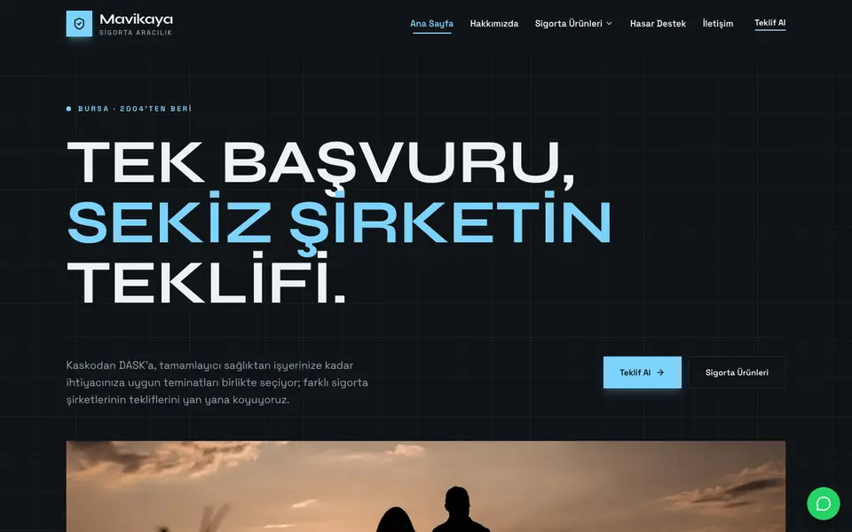 Sigorta Acentesi · Monokrom şablonu