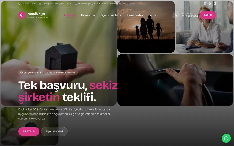 Sigorta Acentesi · Mozaik şablonu