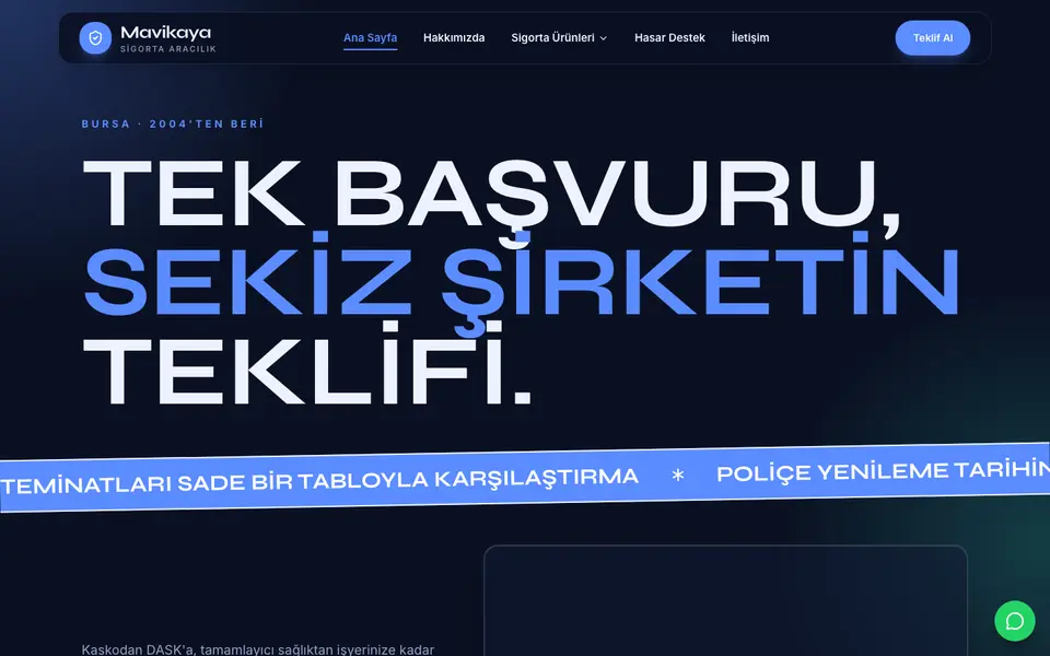 Sigorta Acentesi · Neon şablonu