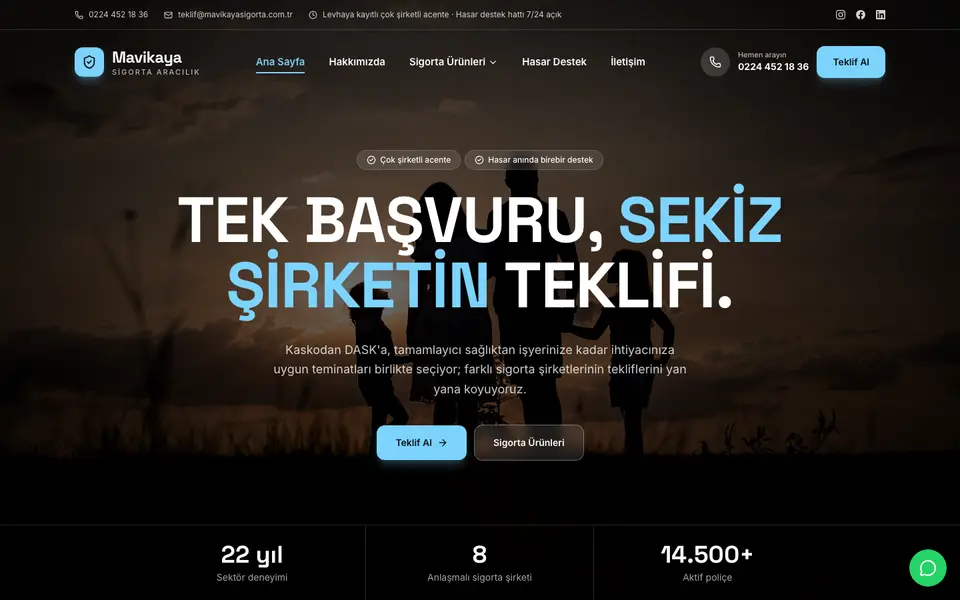 Sigorta Acentesi · Sahne şablonu