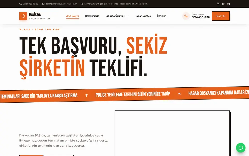 Sigorta Acentesi · Sokak şablonu