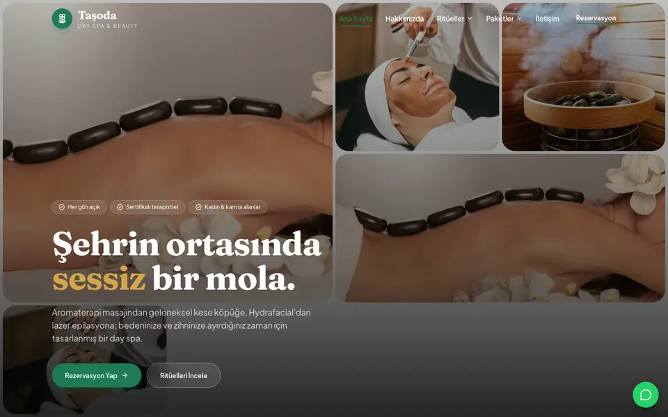 Spa & Güzellik Merkezi · Bahar şablonu