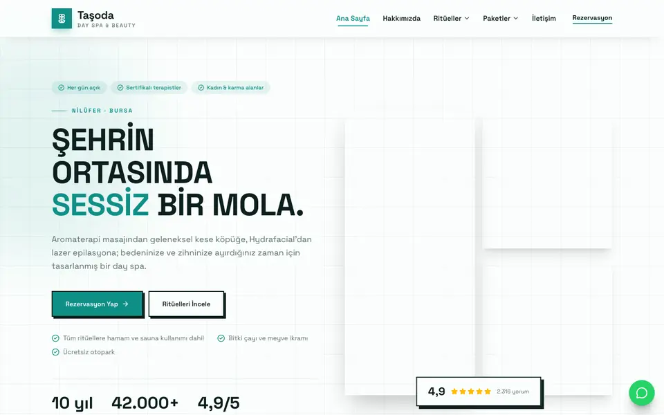 Spa & Güzellik Merkezi · Brutal şablonu