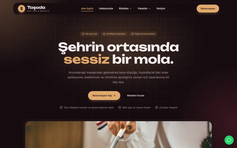 Spa & Güzellik Merkezi · Cam şablonu