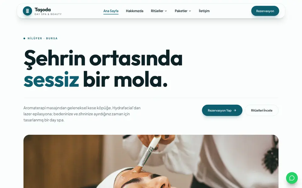 Spa & Güzellik Merkezi · Canlı şablonu