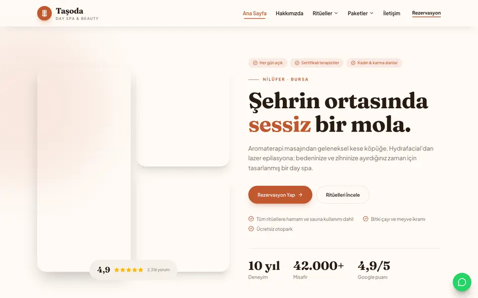 Spa & Güzellik Merkezi · Doğal şablonu