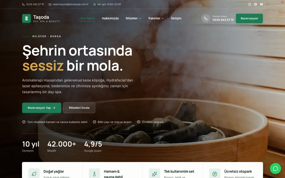 Spa & Güzellik Merkezi · Kurumsal şablonu