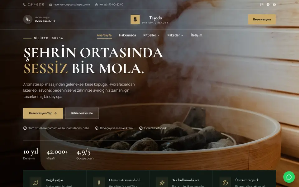 Spa & Güzellik Merkezi · Lüks şablonu