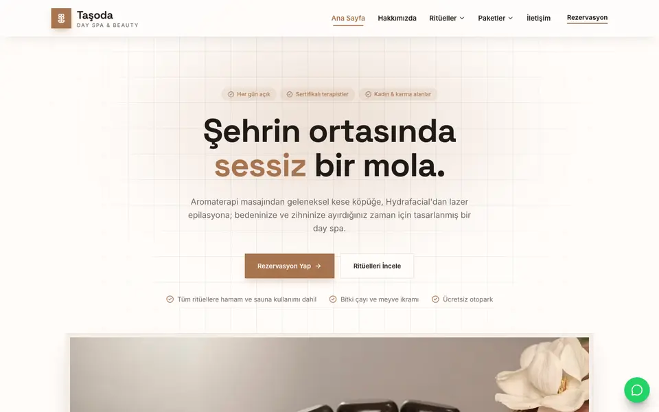 Spa & Güzellik Merkezi · Minimal şablonu