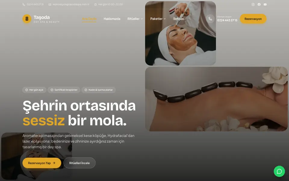 Spa & Güzellik Merkezi · Mozaik şablonu