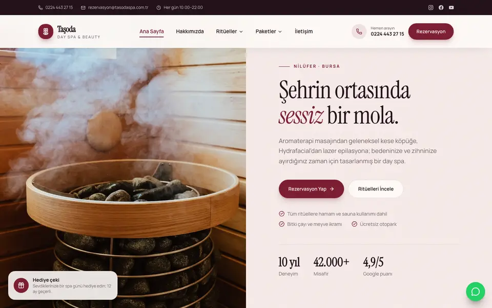 Spa & Güzellik Merkezi · Retro şablonu