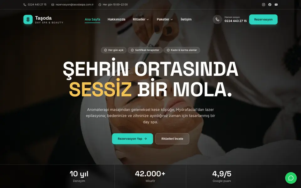 Spa & Güzellik Merkezi · Sahne şablonu