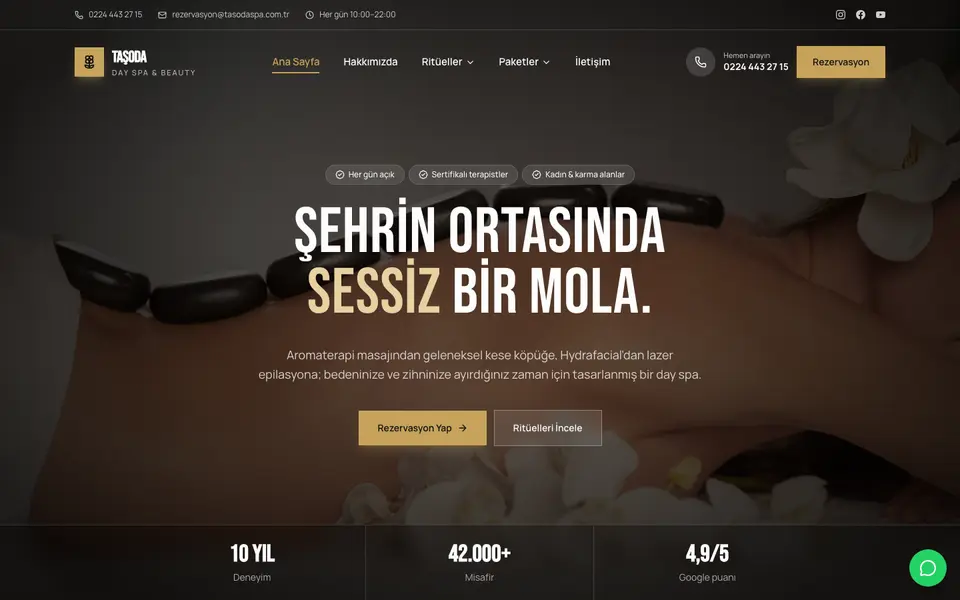 Spa & Güzellik Merkezi · Sinema şablonu