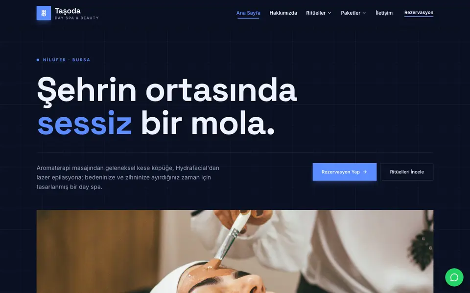 Spa & Güzellik Merkezi · Teknik şablonu