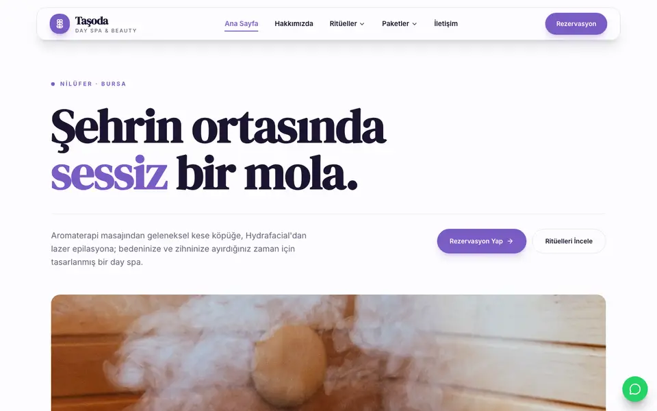 Spa & Güzellik Merkezi · Vitrin şablonu