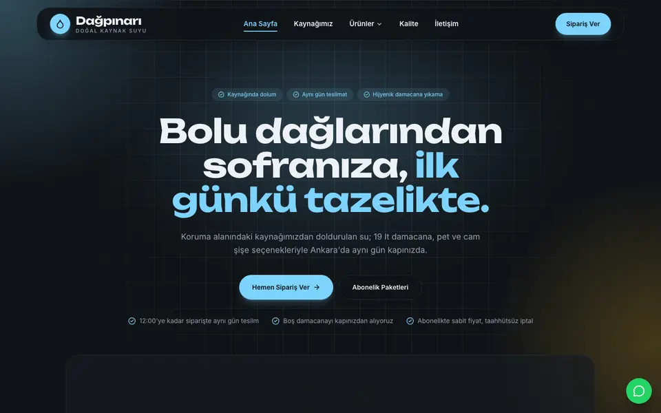 Su & Damacana · Cam şablonu