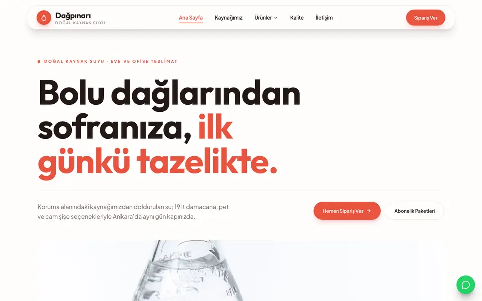 Su & Damacana · Canlı şablonu