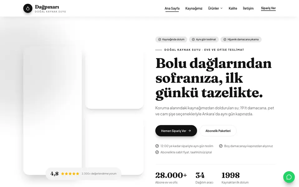 Su & Damacana · Doğal şablonu