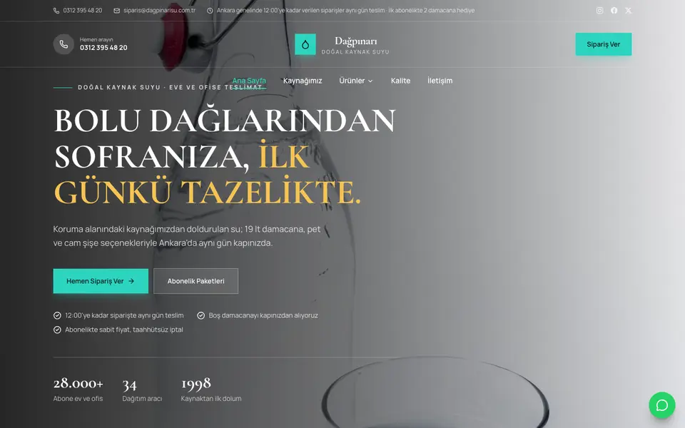 Su & Damacana · Lüks şablonu